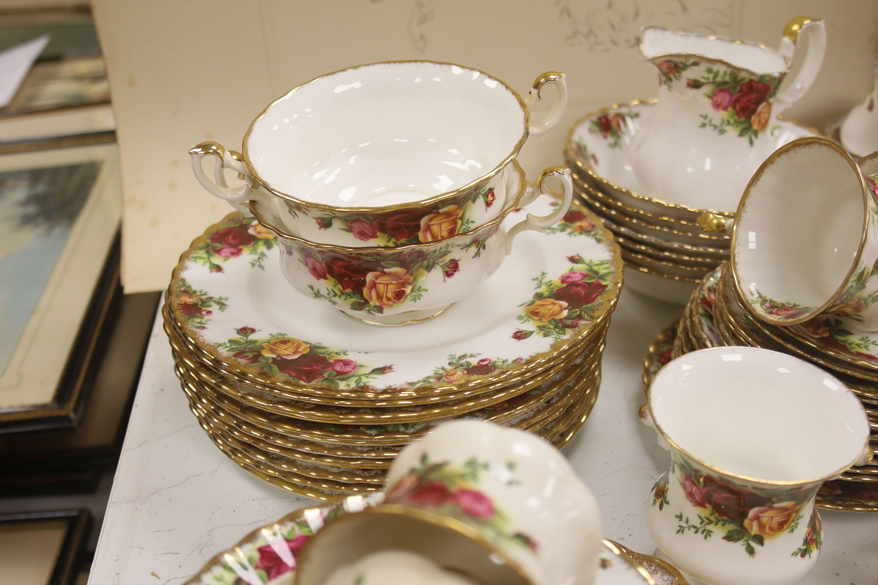 A Royal Albert 'Old Country Rose' tea and dinner service